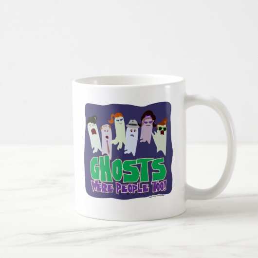 Geister waren Menschen Illustriert Halloween-Sloga Kaffeetasse (Rechts)