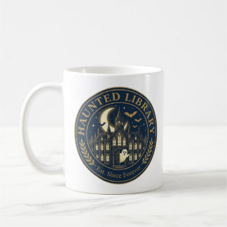 Geisterbibliothek Buchliebhaber Halloween Geist Ab Kaffeetasse