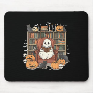 Geisterbibliothek Halloween Buchlesen Bücherliebha Mousepad