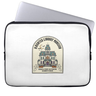 Geisterbibliothek Salem Geist Vintage Halloween_1 Laptopschutzhülle