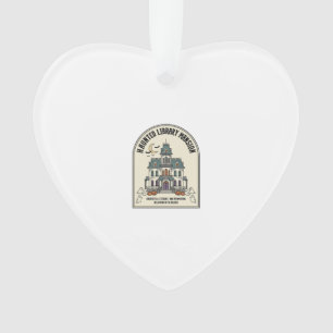 Geisterbibliothek Salem Geist Vintage Halloween_1 Ornament