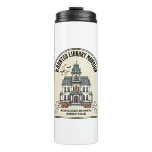 Geisterbibliothek Salem Geist Vintage Halloween_1 Thermosbecher