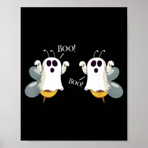 Geisterbienen sagen Boo Lustiges Halloween-Kostüm Poster
