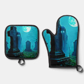 Geisterbild Ofenhandschuh & Topflappen-Set (Vorderseite)