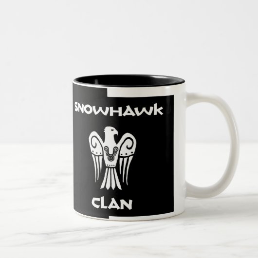 Geisterbild-Tasse Snowhawk Clans Zweifarbige Tasse (Rechts)