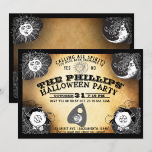 Geisterboard Halloween Geister Gruselparty Einladung