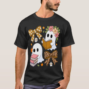 Geisterbücher Halloween Floral Herbst Halloween T-Shirt