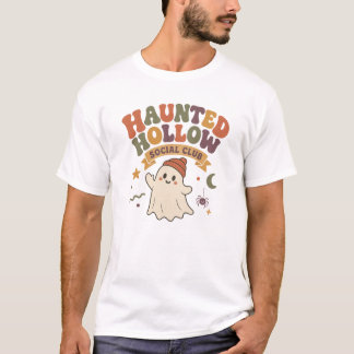 Geisterdesign des Haunted Hollow Social Club T-Shirt