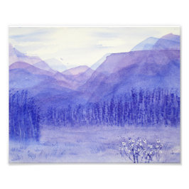Geistergebirge Tal Wasserfarbenwelt Landschaft Fotodruck