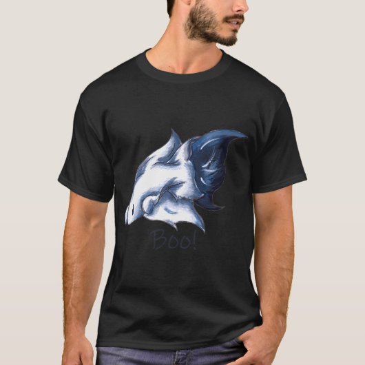 Geisterhaft Blau (Mit Text) T-Shirt (Vorderseite)