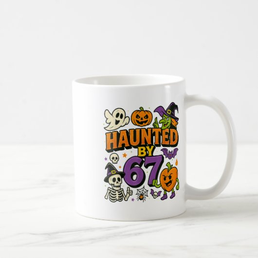 Geisterhafte 67 Meme Six Seven 6-7 Lustiger Intern Kaffeetasse (Rechts)