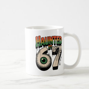 Geisterhafte 67 Meme Six Seven 6-7 Lustiger Intern Kaffeetasse