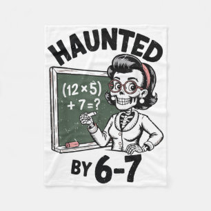 Geisterhafte 67 Skelett-Mathe-Lehrer Halloween-Kos Fleecedecke