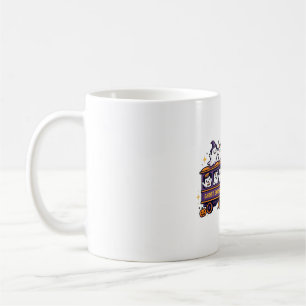 Geisterhafte Geister-Express-Zug-Nacht-Kunst Kaffeetasse