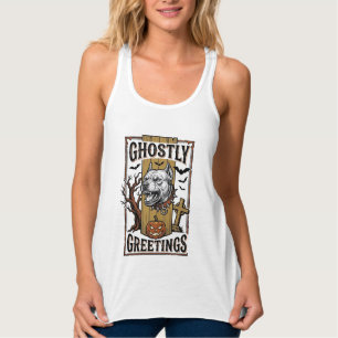 Geisterhafte Grüße Shirt Vintage Gravur Halloween