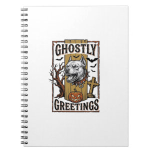 Geisterhafte Grüße Shirt Vintage Gravur Halloween Notizblock