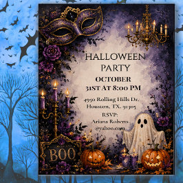 Geisterhafte Maskenball-Halloween-Party Einladung