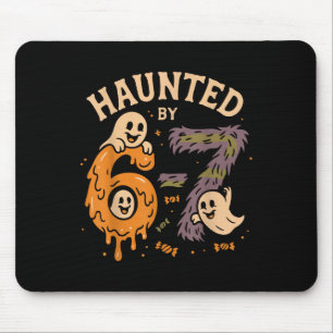 Geisterhafte Sechs Sieben 6 7 Meme 67 Skeletthand Mousepad