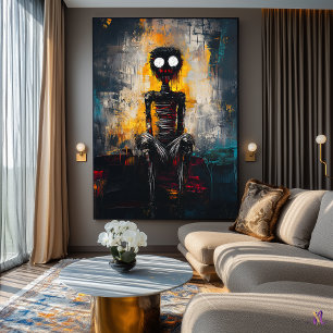 Geisterhafte Stille – Expressive abstrakte Figuren Poster