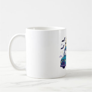 Geisterhafter Eiscreme-Wagen Retro-Halloween-Kunst Kaffeetasse