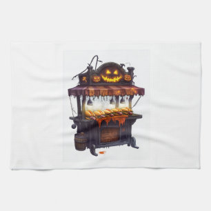 Geisterhafter Hot-Dog-Stand Geschirrtuch