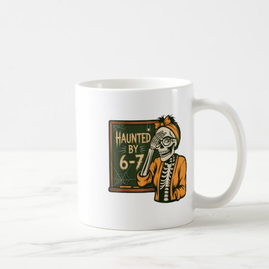 Geisterhaftes 67 Meme Six Seven 6-7 Lustiger Inter Kaffeetasse (Rechts)