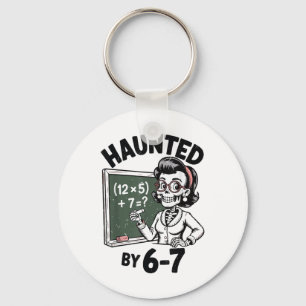 Geisterhaftes 67 Skelett-Mathe-Lehrer-Halloween-Ko Schlüsselanhänger