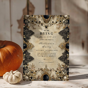 Geisterhaftes Cameo Gothic Halloween Einladung