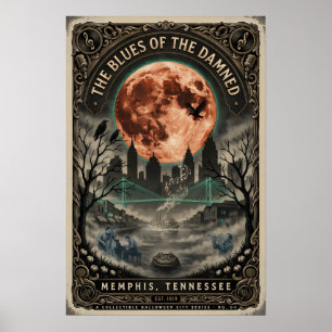 Geisterhaftes Memphis, Tennessee Vintage-Horror-Re Poster