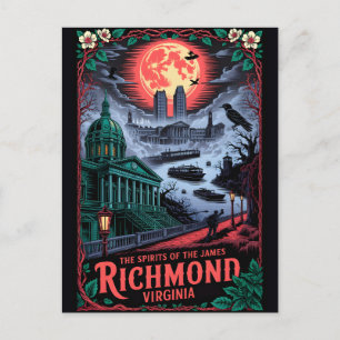 Geisterhaftes Richmond, Virginia Vintage-Horror-Re Postkarte