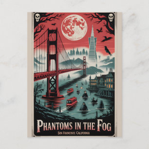 Geisterhaftes San Francisco - Phantome im Nebel Postkarte