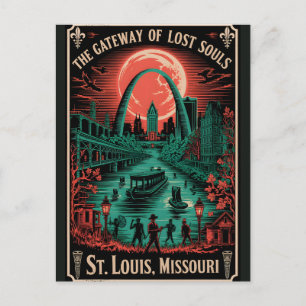 Geisterhaftes St. Louis, Missouri Vintage-Horror-R Postkarte