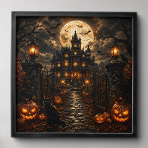 Geisterhaftes viktorianisches Herrenhaus Halloween