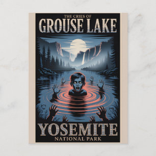 Geisterhaftes Yosemite-Nationalpark-Plakat Postkarte