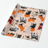 Geisterhalloween-Katzenmuschelhexe Geschenkpapier (Ungerollt)