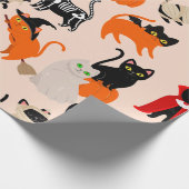 Geisterhalloween-Katzenmuschelhexe Geschenkpapier (Ecke)