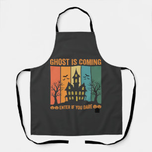 Geisterhaus Halloween Vektordesign Schürze