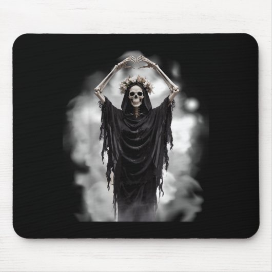Geisterherz Hände gruseliges Gesicht Muttertagsblu Mousepad (Vorne)