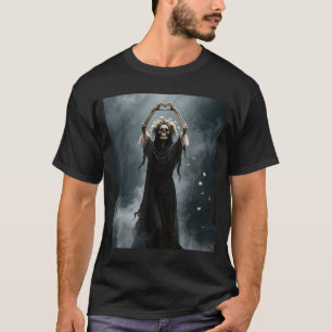 Geisterherz Hände Muttertag Floral Totenkopf Blume T-Shirt