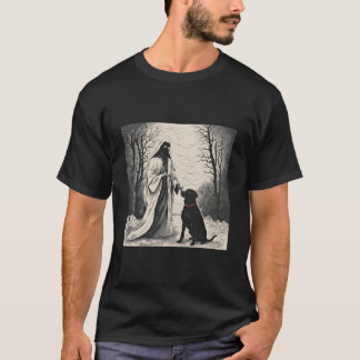 Geisterhund und schwarzer Hund zwischen 2024 T-Shirt