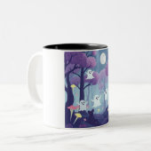 Geisterische Silhouette Zweifarbige Tasse (Vorderseite Links)
