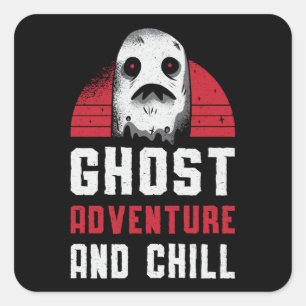 Geisterjagd Ghost Adventure und Chill Hunter Quadratischer Aufkleber
