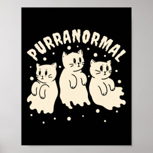 Geisterjagd Katze Paranormaler Ermittler Ghost Re Poster