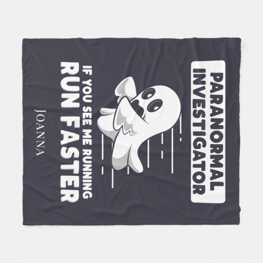 Geisterjagd Paranormal Ermittler laufen schneller Fleecedecke (Vorderseite (Horizontal))