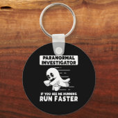 Geisterjagd Paranormal Ermittler laufen schneller Schlüsselanhänger (Vorderseite)