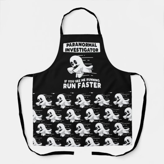 Geisterjagd Paranormal Ermittler laufen schneller Schürze (Vorderseite)