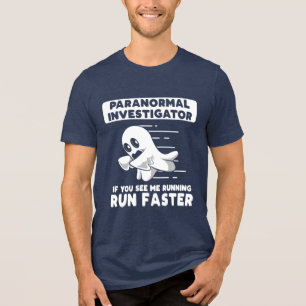 Geisterjagd Paranormal Investigator Halloween Tri-Blend Shirt