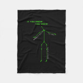 Geisterjagd SLS Kamera Stick Man Novelty Spooky Fleecedecke (Vorderseite)