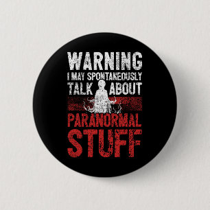 Geisterjagdwarnung paranormaler Ermittler Button