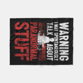 Geisterjagdwarnung paranormaler Ermittler Fleecedecke (Vorderseite (Horizontal))